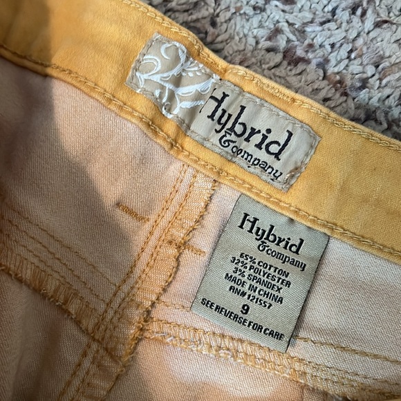 Hybrid & Company holders mustard yellow jeans Size 9 - Picture 3 of 4